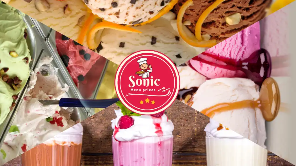 Sonic Dessert Menu with Prices Updated August 2024